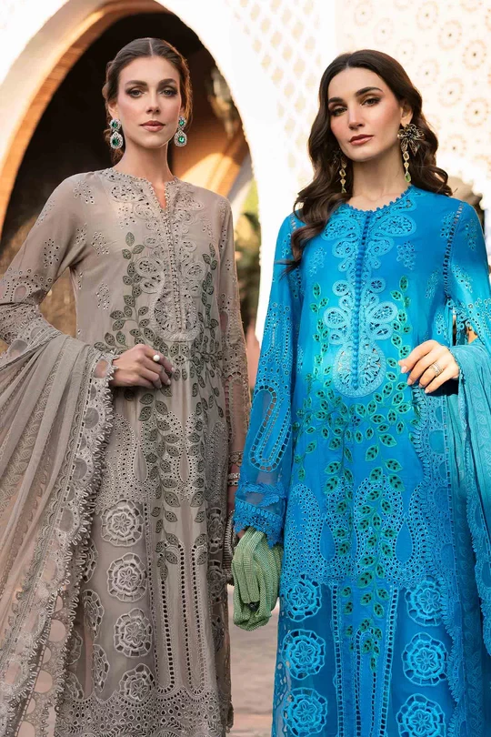 3 Piece Embroidered Lawn Suit | D-2503-B