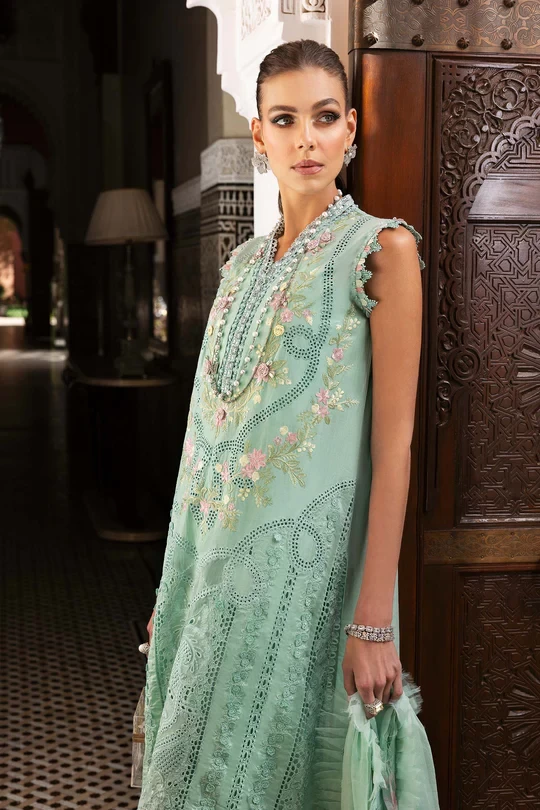 3 Piece Embroidered Lawn Suit | D-2514-A