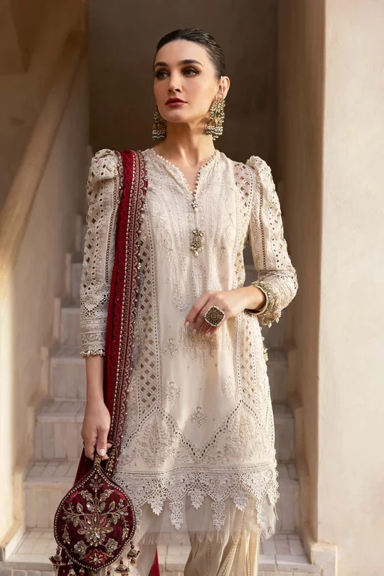 3 Piece Embroidered Lawn Suit | D-2511-B