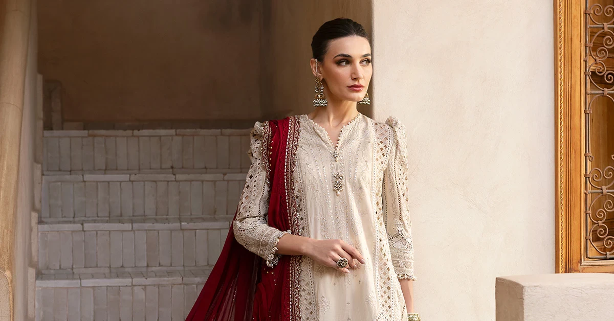 3 Piece Embroidered Lawn Suit | D-2511-B