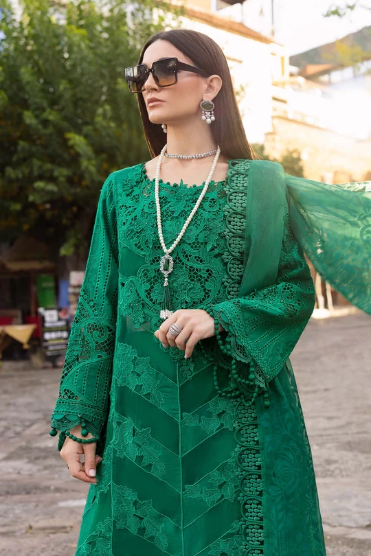 3 Piece Embroidered Lawn Suit | D-2508-B