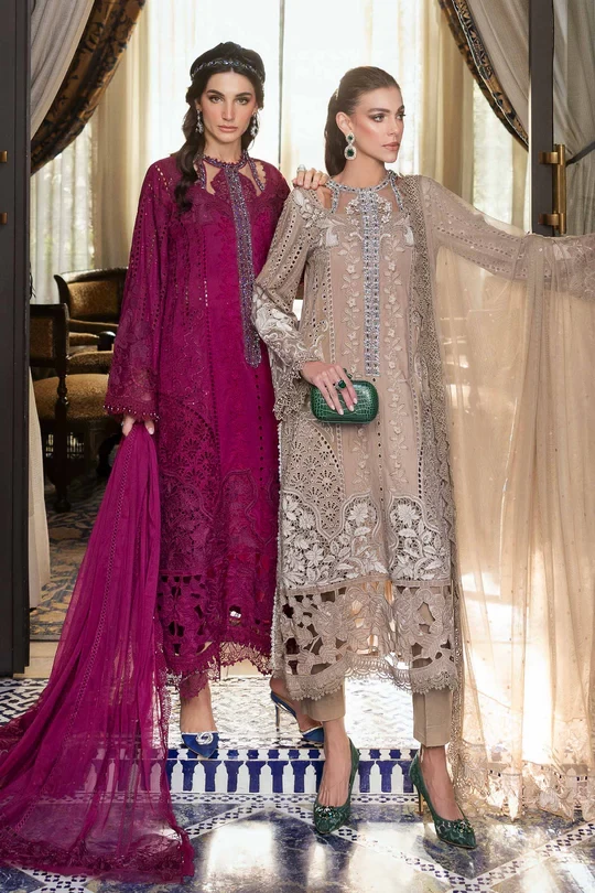 3 Piece Embroidered Lawn Suit | D-2502-A
