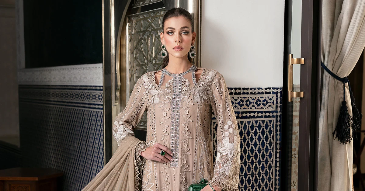 3 Piece Embroidered Lawn Suit | D-2502-A