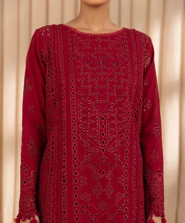 3 Piece - Embroidered Dobby Suit SKU: U3PELX25V211