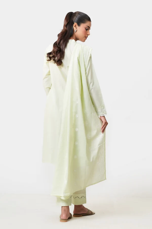 3 Piece Embroidered Chikankari Lawn Suit SKU: WFM34236