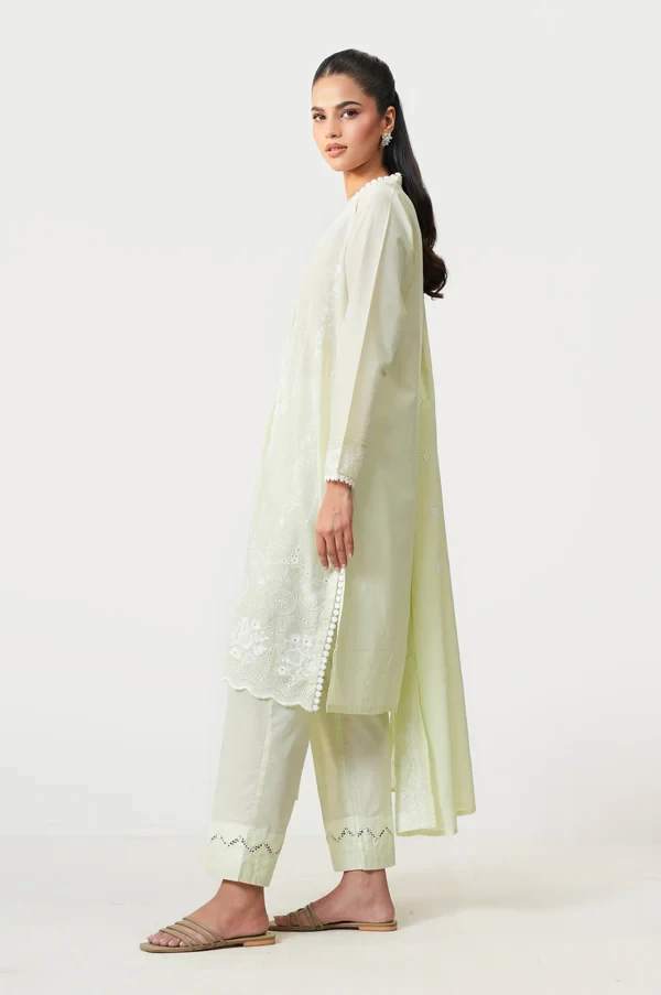 3 Piece Embroidered Chikankari Lawn Suit SKU: WFM34236