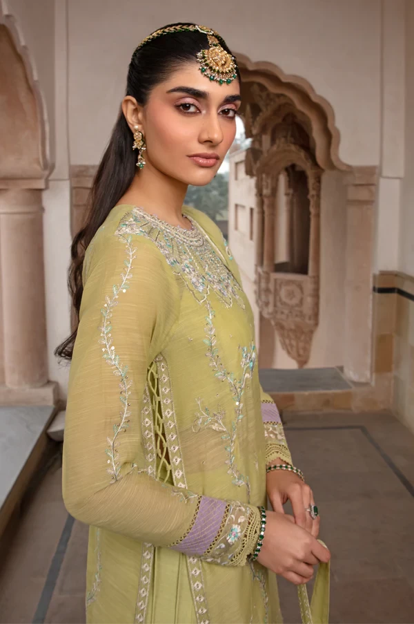 3 Piece Embroidered Monar Suit SKU: WOM34112