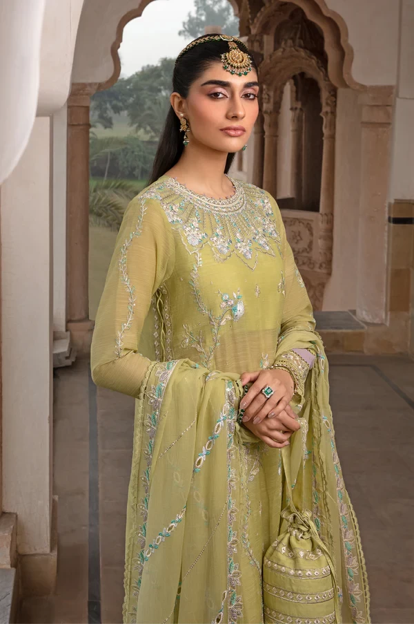 3 Piece Embroidered Monar Suit SKU: WOM34112