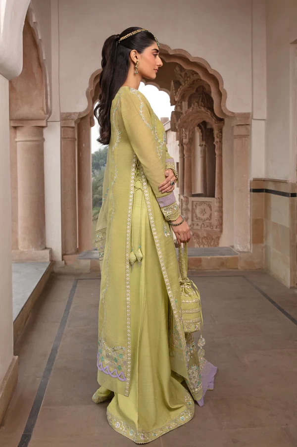 3 Piece Embroidered Monar Suit SKU: WOM34112