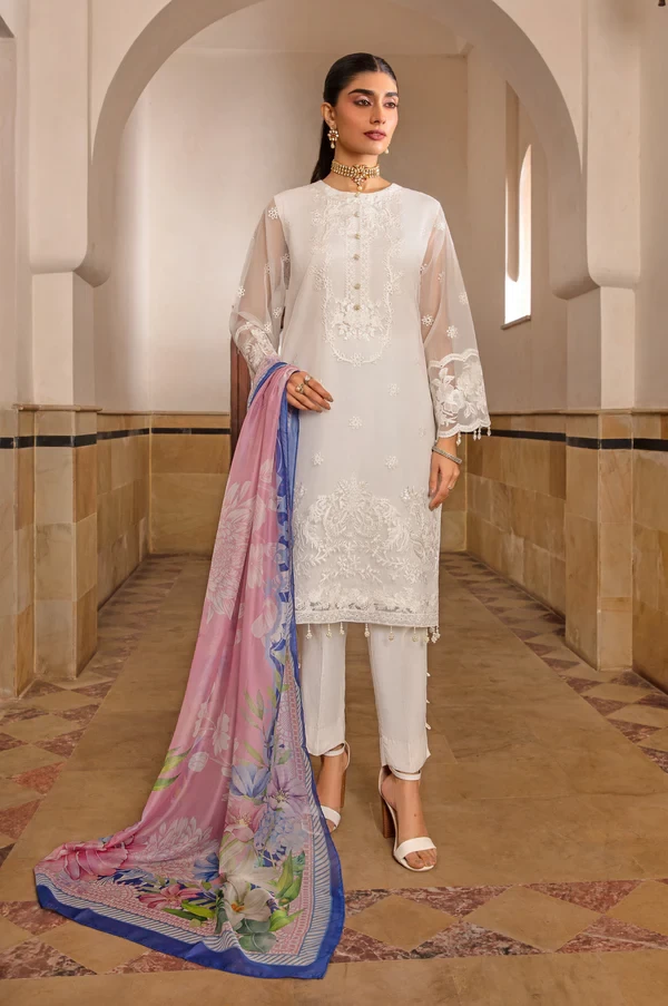 3 Piece Embroidered Organza Suit SKU: WOM34116