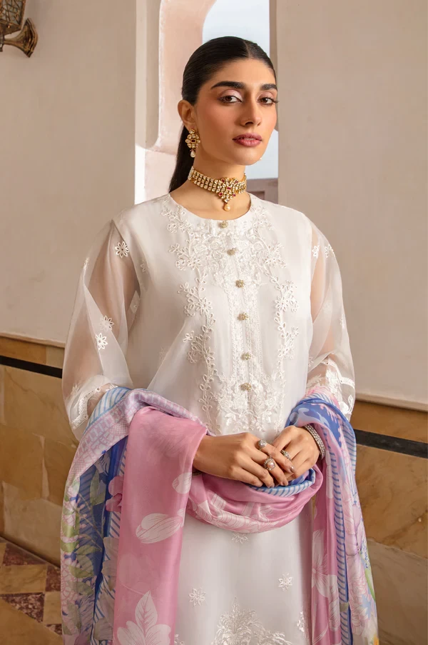 3 Piece Embroidered Organza Suit SKU: WOM34116
