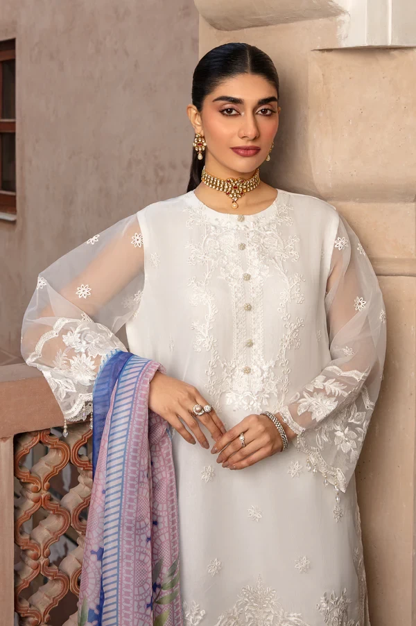 3 Piece Embroidered Organza Suit SKU: WOM34116