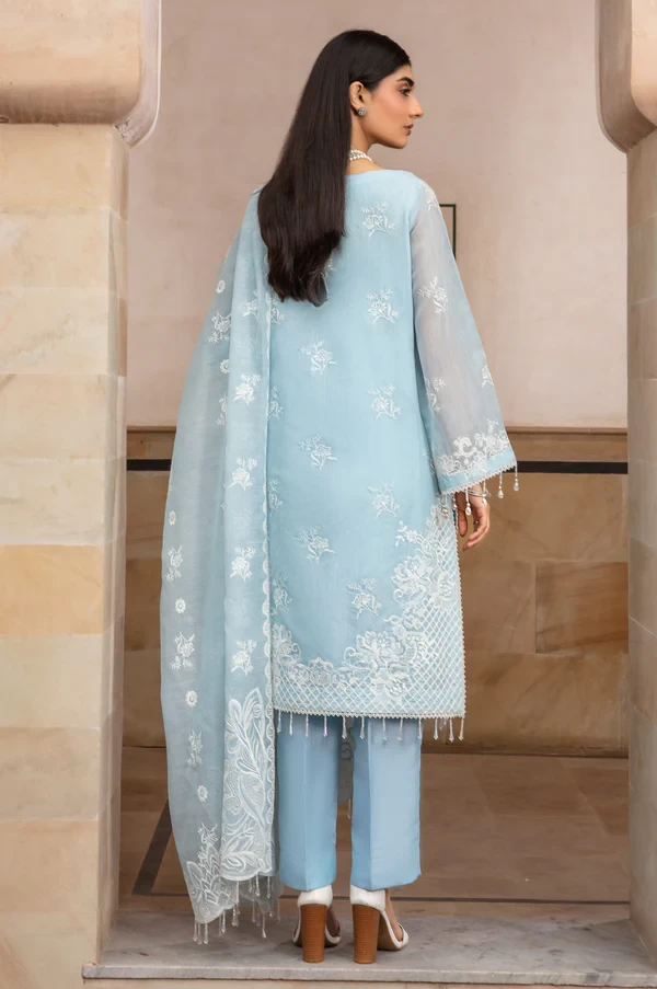 3 Piece Embroidered Manar Suit SKU: WOM34114