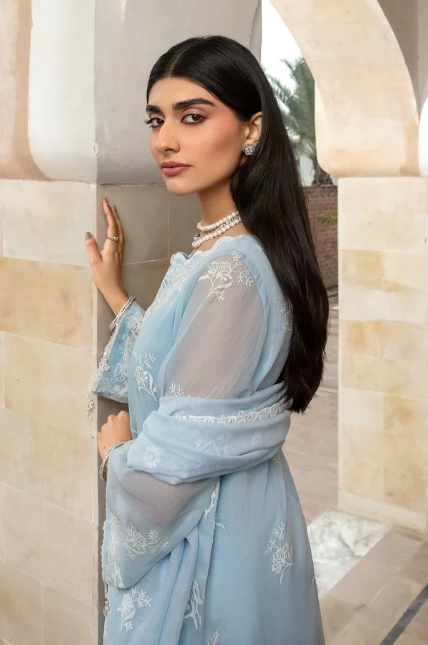 3 Piece Embroidered Manar Suit SKU: WOM34114