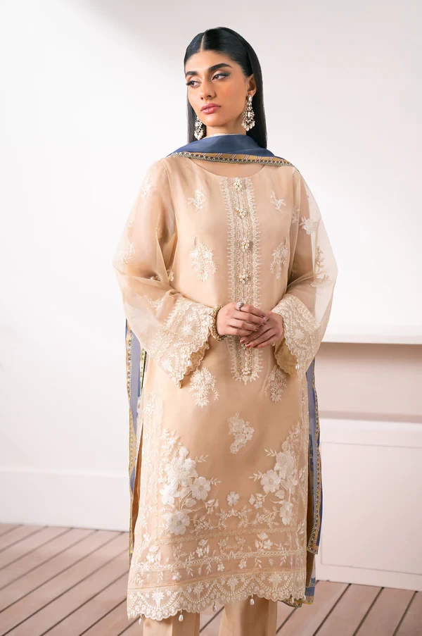 3 Piece Embroidered Semi Formal Suit SKU: WOM34119
