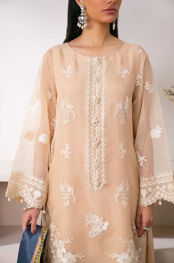 3 Piece Embroidered Semi Formal Suit SKU: WOM34119