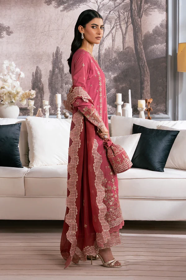 3 Piece Embroidered Organza Suit SKU: WOM34111