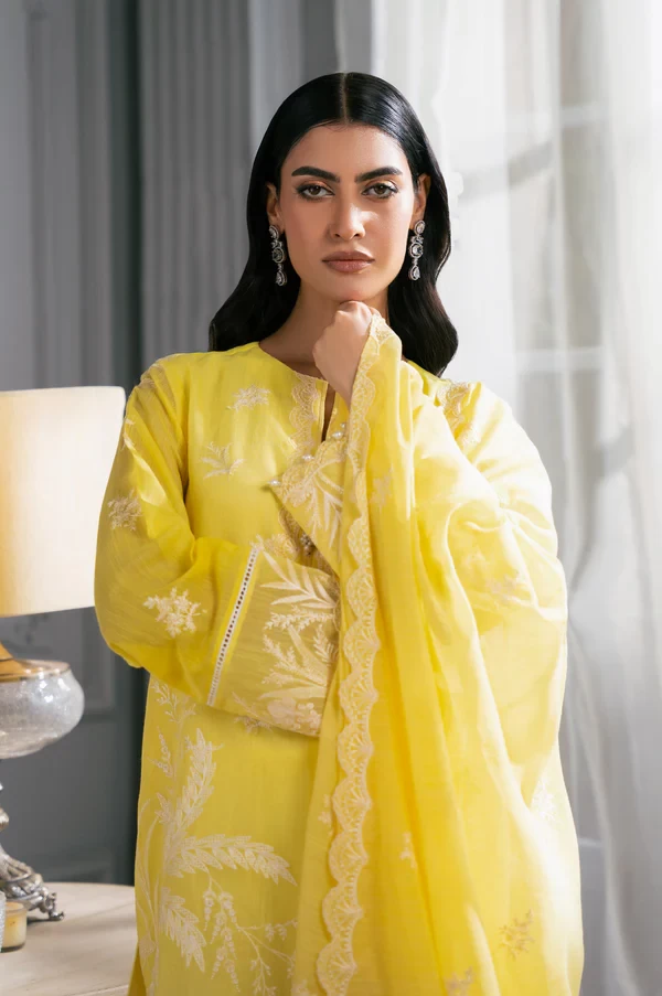 3 Piece Embroidered Semi Formal Manar Suit SKU: WOM34123