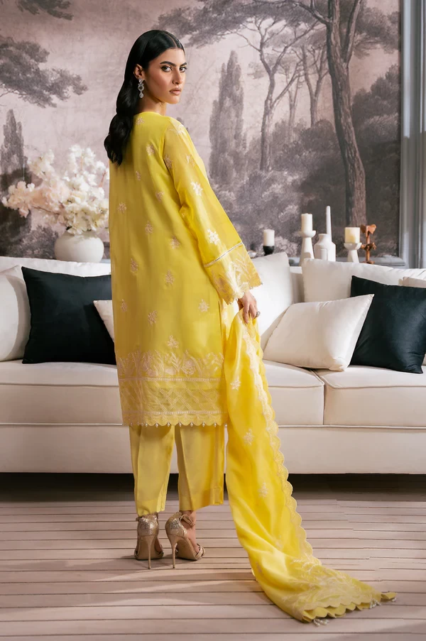 3 Piece Embroidered Semi Formal Manar Suit SKU: WOM34123