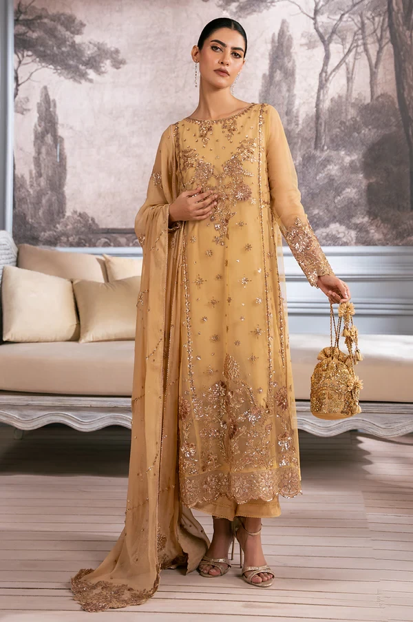 3 Piece Embroidered Net Suit SKU: WOM34105