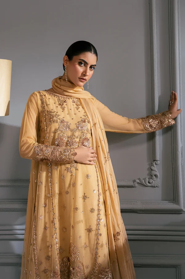 3 Piece Embroidered Net Suit SKU: WOM34105