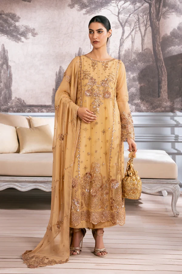 3 Piece Embroidered Net Suit SKU: WOM34105