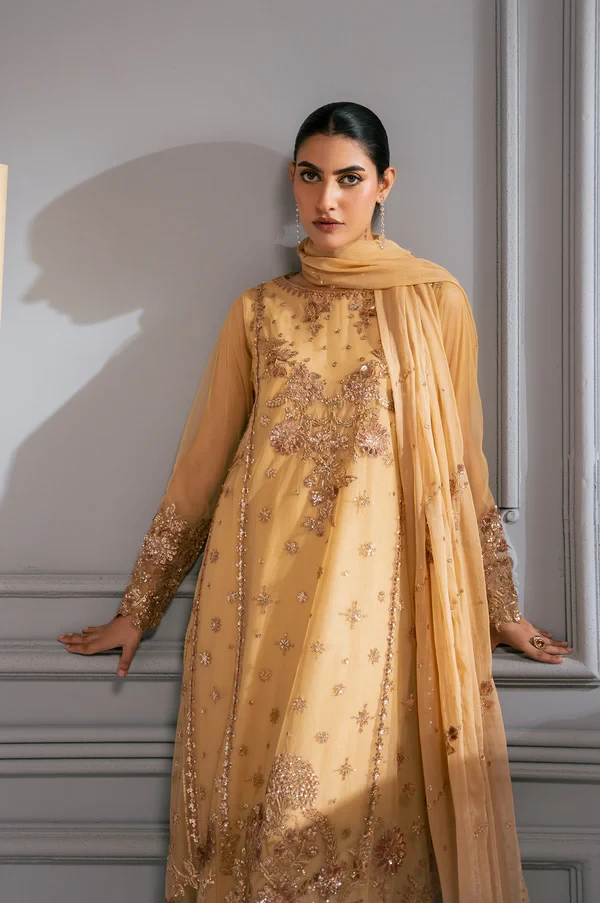 3 Piece Embroidered Net Suit SKU: WOM34105