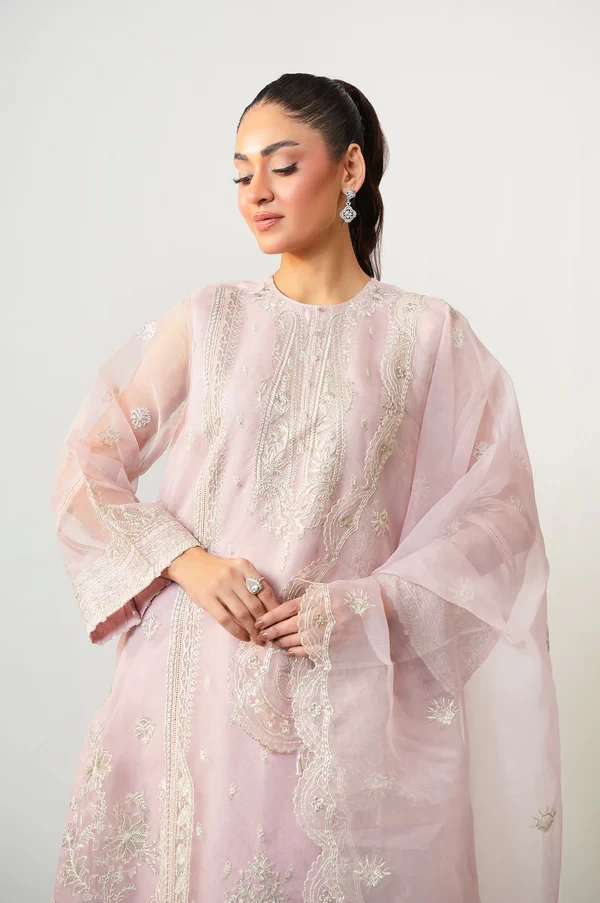 3 Piece Embroidered Organza Suit SKU: WOM34139