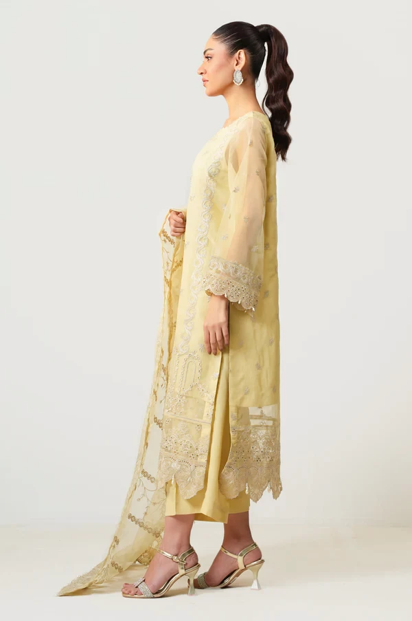 3 Piece Embroidered Organza Suit SKU: WOM34140
