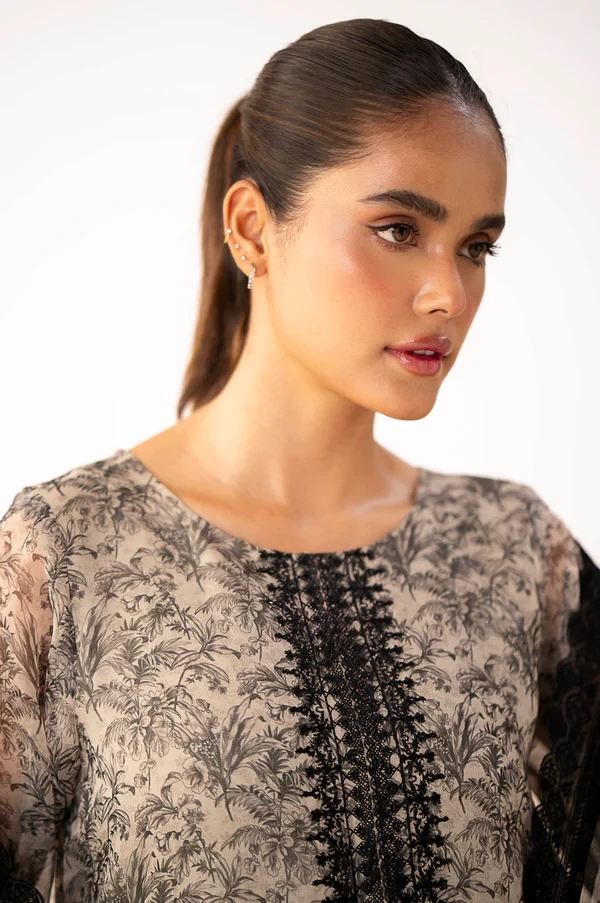 3 Piece Digital Printed Embroidered Organza Suit SKU: WUM34306