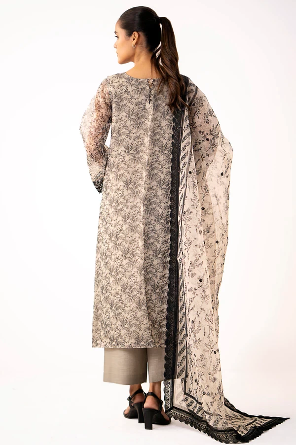 3 Piece Digital Printed Embroidered Organza Suit SKU: WUM34306
