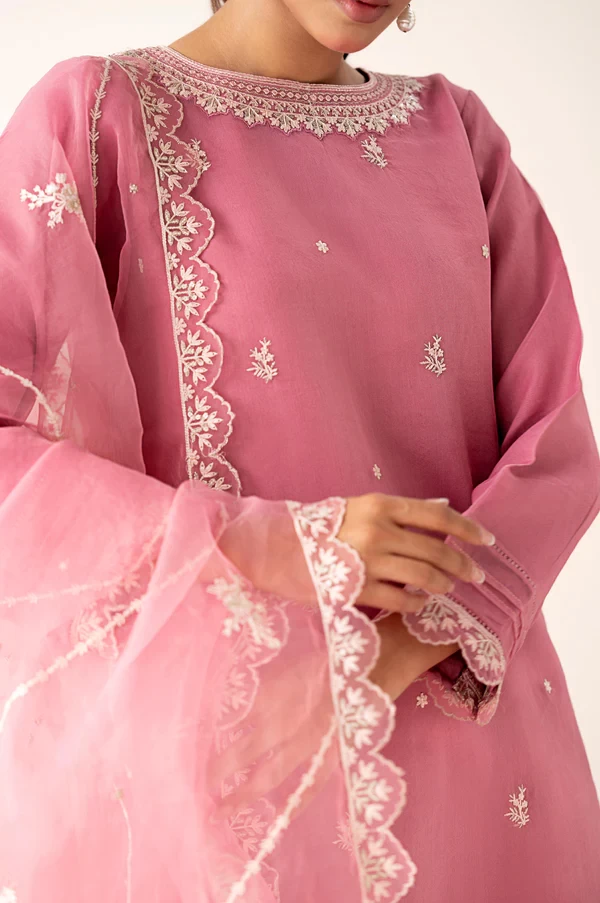 3 Piece Embroidered Organza Suit SKU: WUM34207