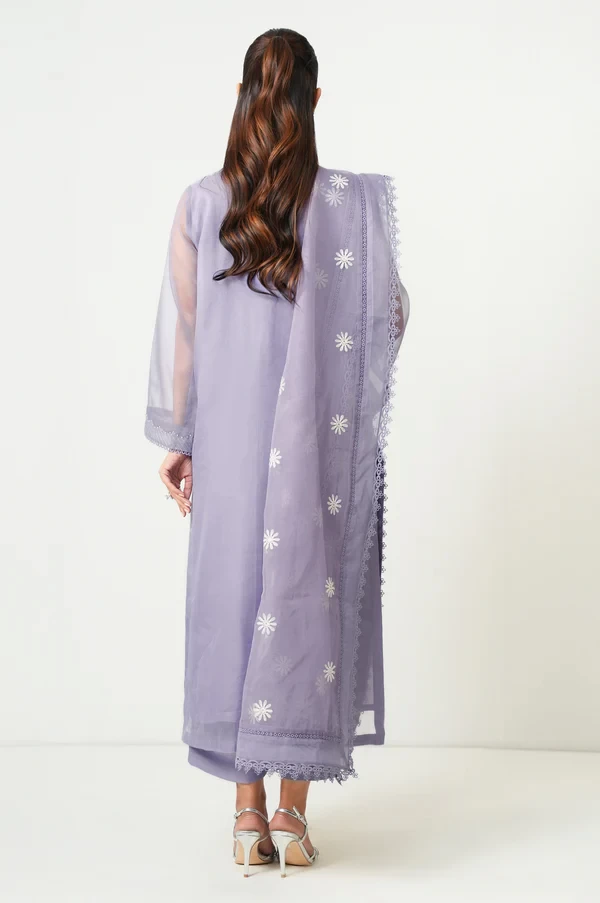 3 Piece Embroidered Organza Suit SKU: WUM35101