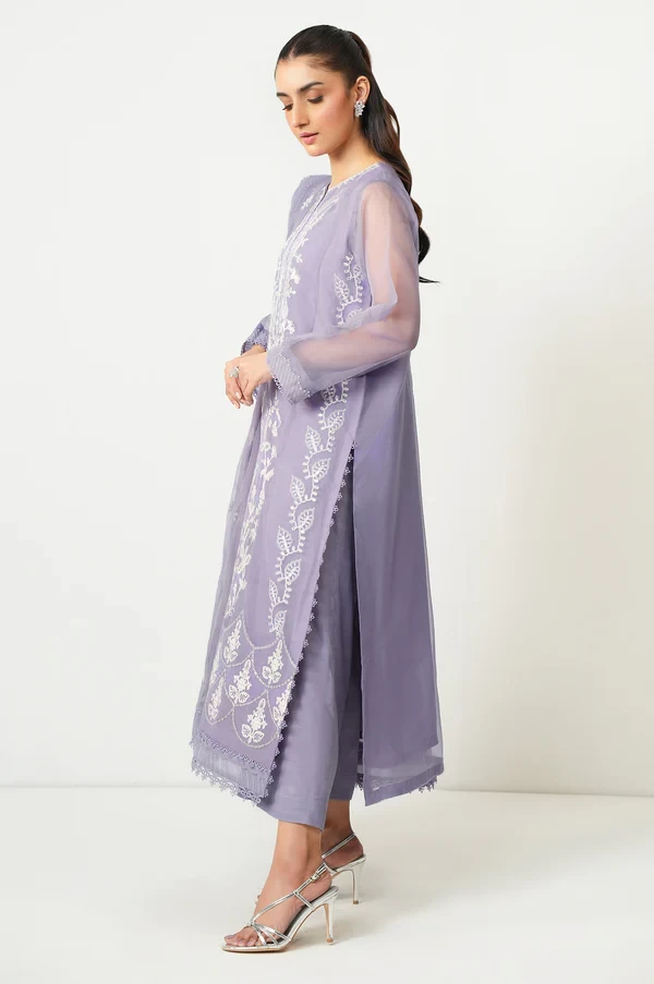 3 Piece Embroidered Organza Suit SKU: WUM35101
