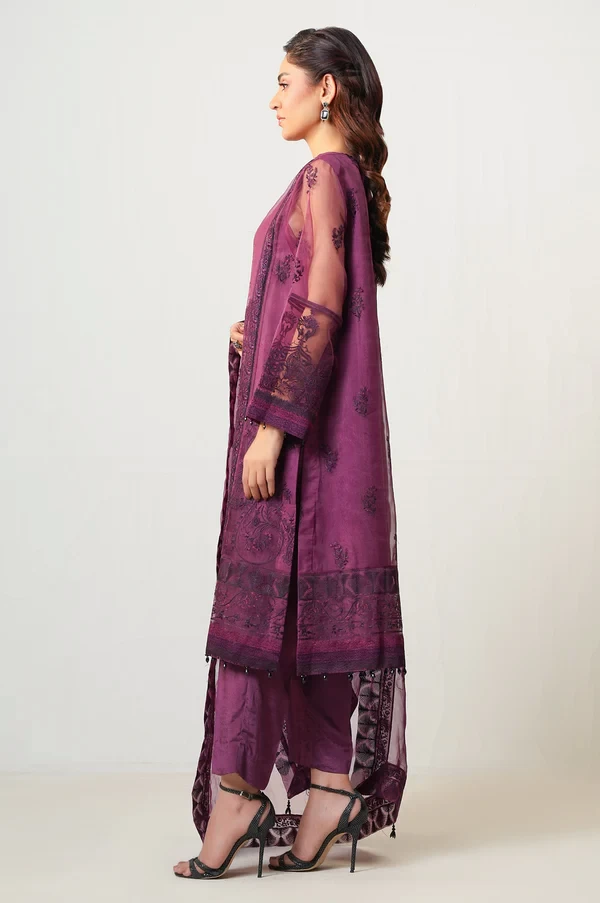 3 Piece Embroidered Organza Suit  SKU: WOM34144