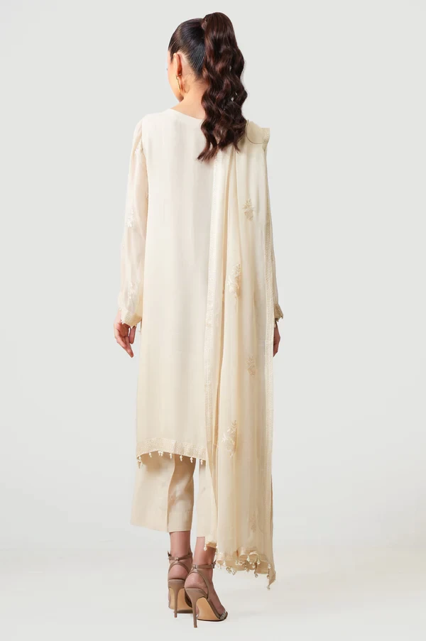 3 Piece Embroidered Chiffon Suit  SKU: WOM34142