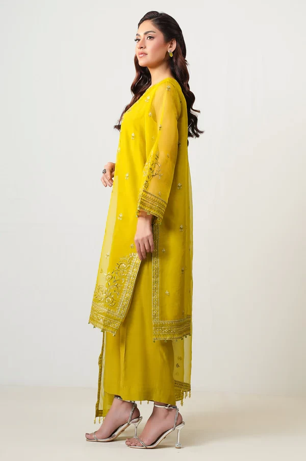 3 Piece Embroidered Organza Suit  SKU: WOM34138