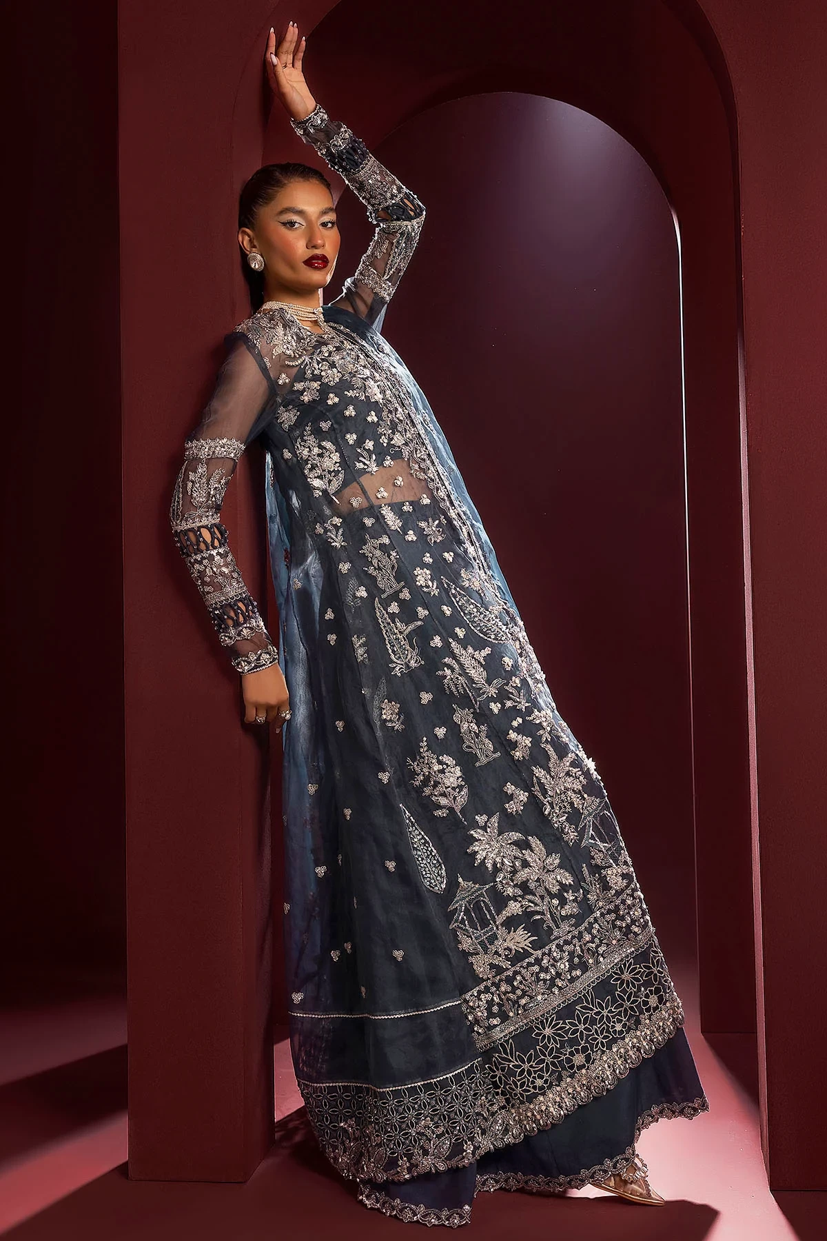 4931-YASNA EMBROIDERED ORGANZA
