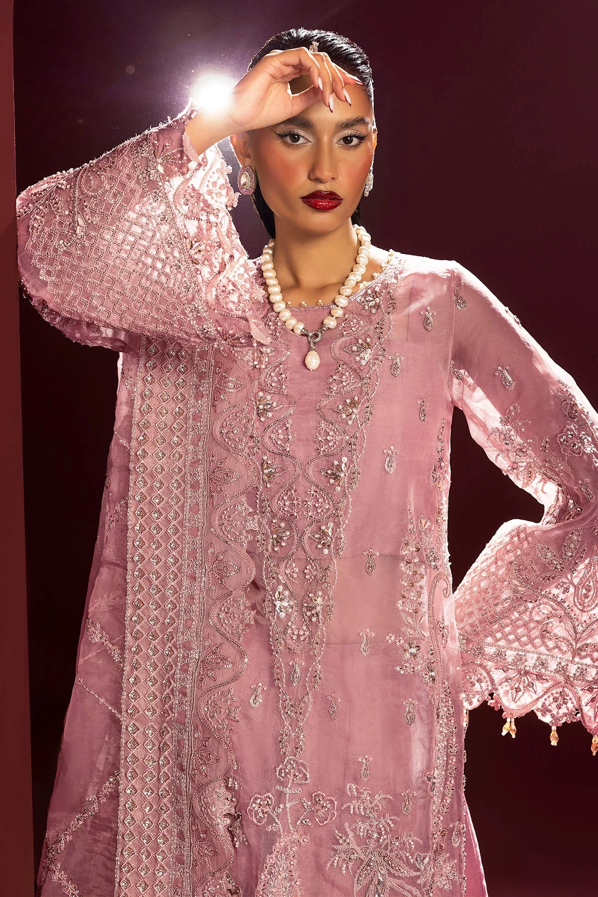 4934-ABSHAR EMBROIDERED ORGANZA