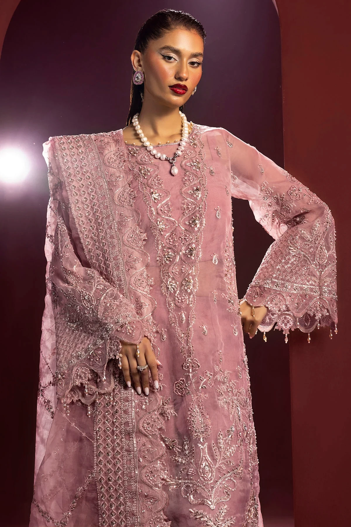 4934-ABSHAR EMBROIDERED ORGANZA
