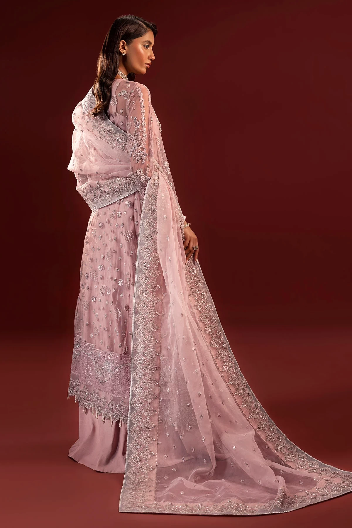 4935-AHLAM EMBROIDERED SILK NET