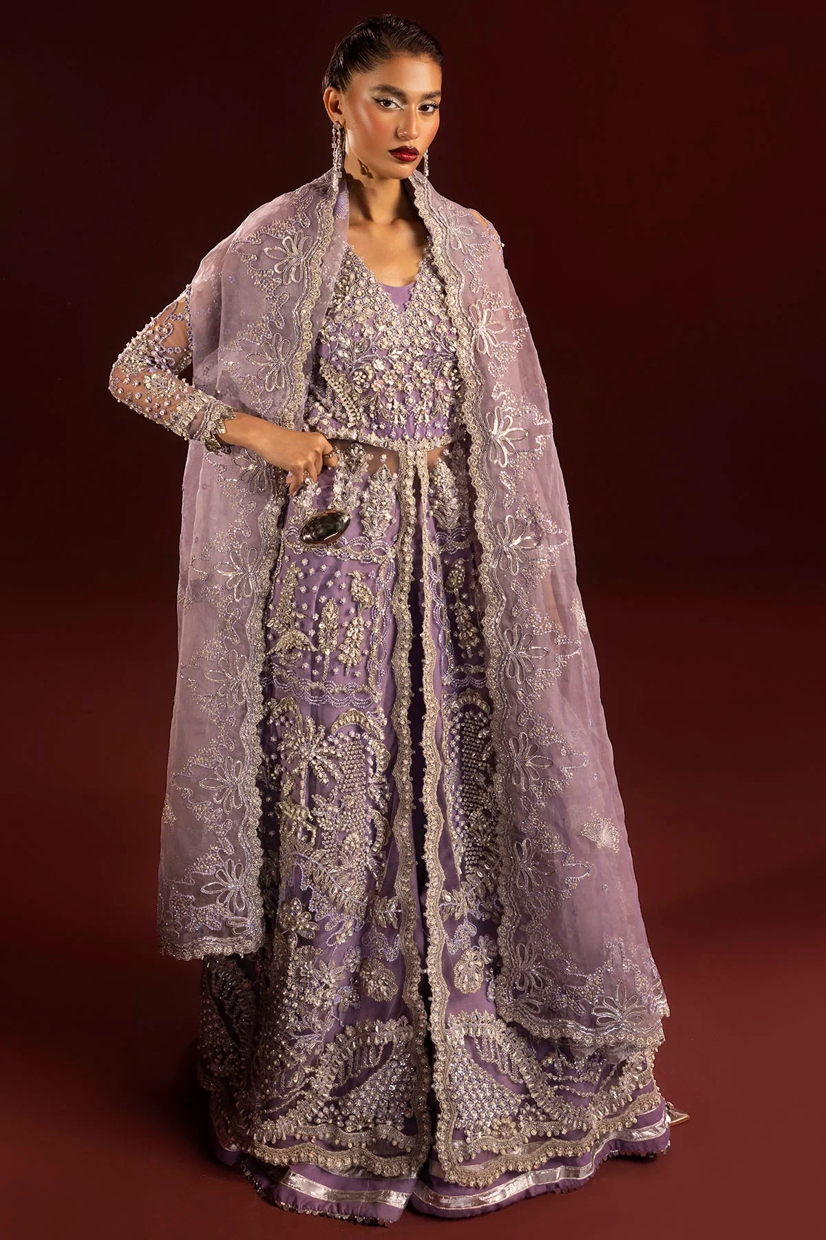 4939-YASHFA EMBROIDERED SILK NET