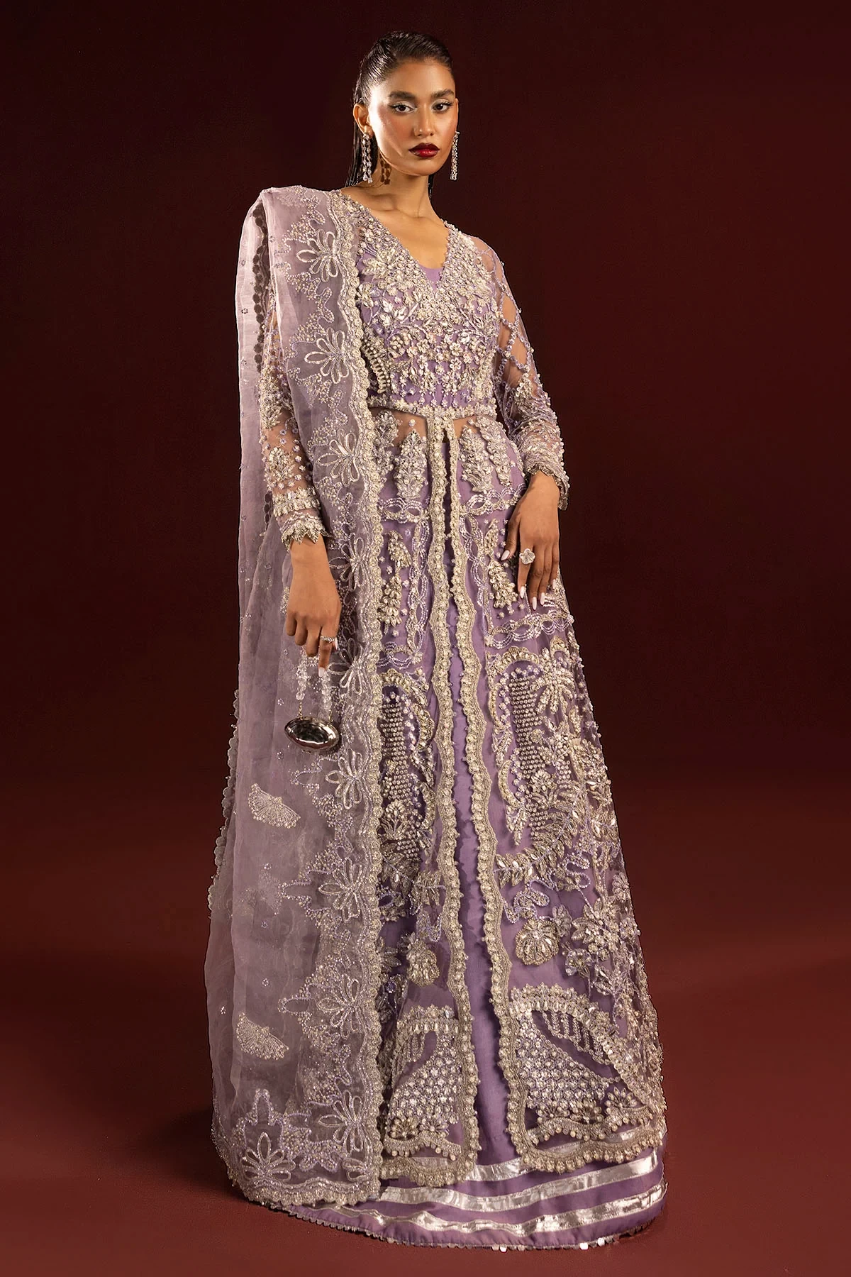 4939-YASHFA EMBROIDERED SILK NET