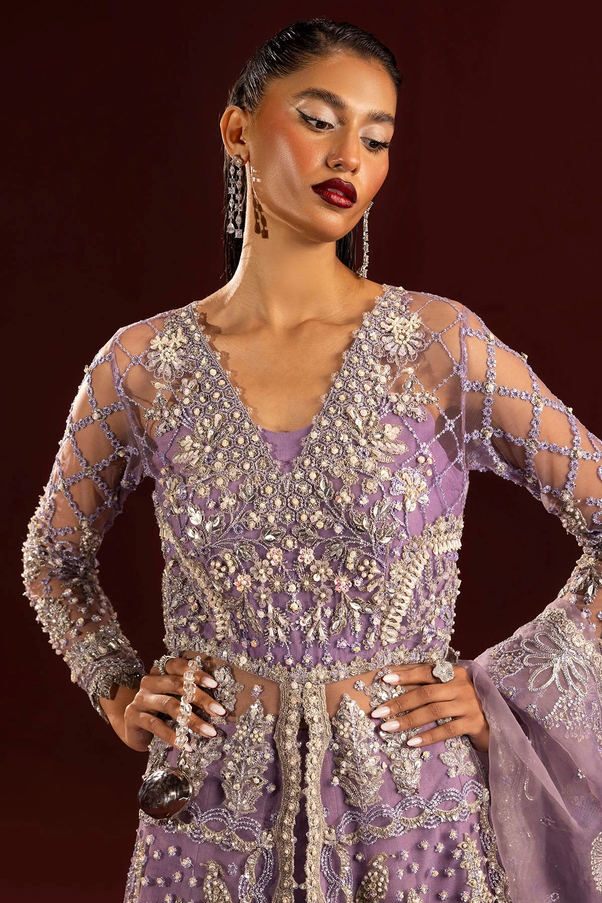 4939-YASHFA EMBROIDERED SILK NET