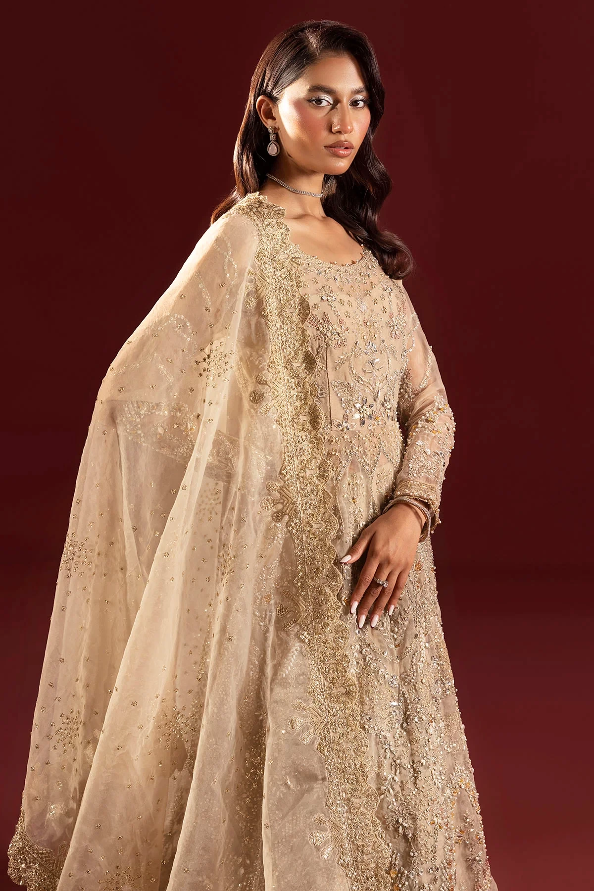 4940-LAIRA EMBROIDERED ORGANZA