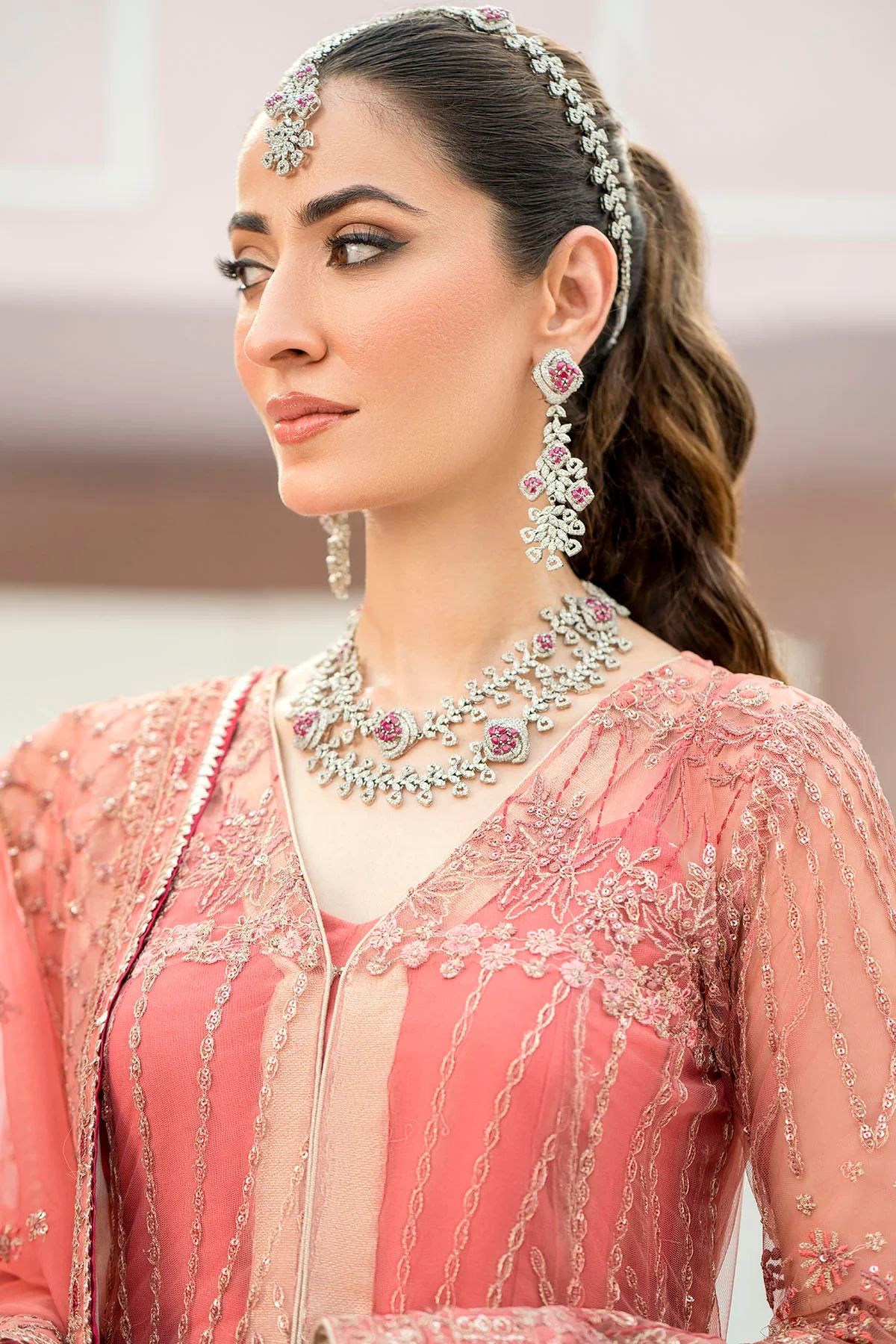 4114-AVLEY EMBROIDERED SILK NET