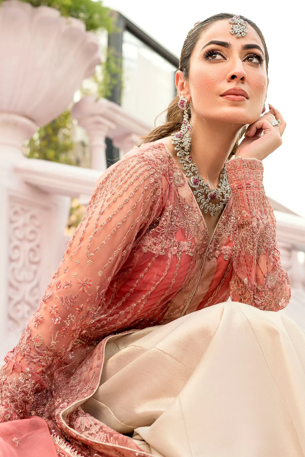 4114-AVLEY EMBROIDERED SILK NET