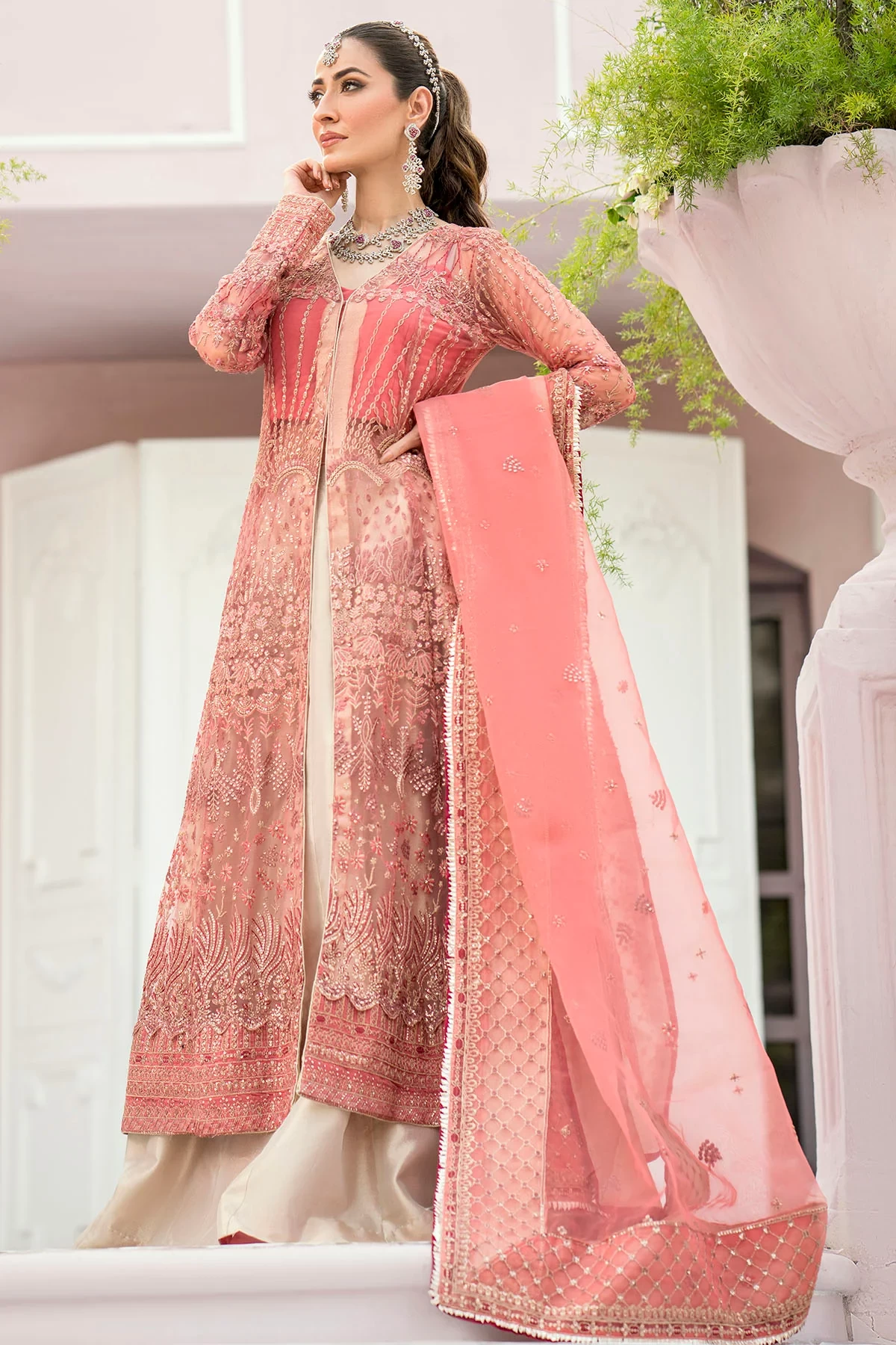 4114-AVLEY EMBROIDERED SILK NET
