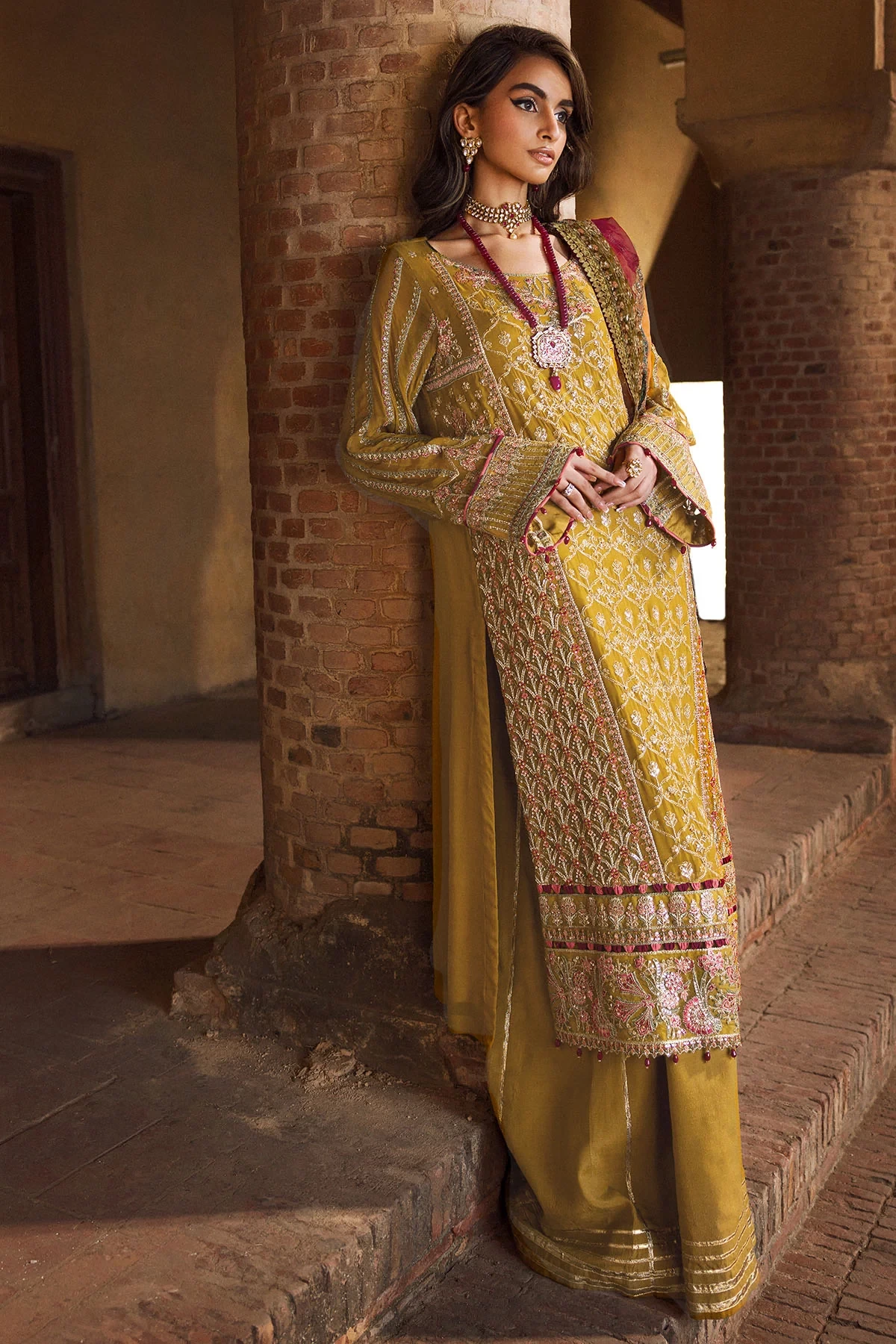 4129-BAKHTAWAR EMBROIDERED BEMBERG CHIFFON
