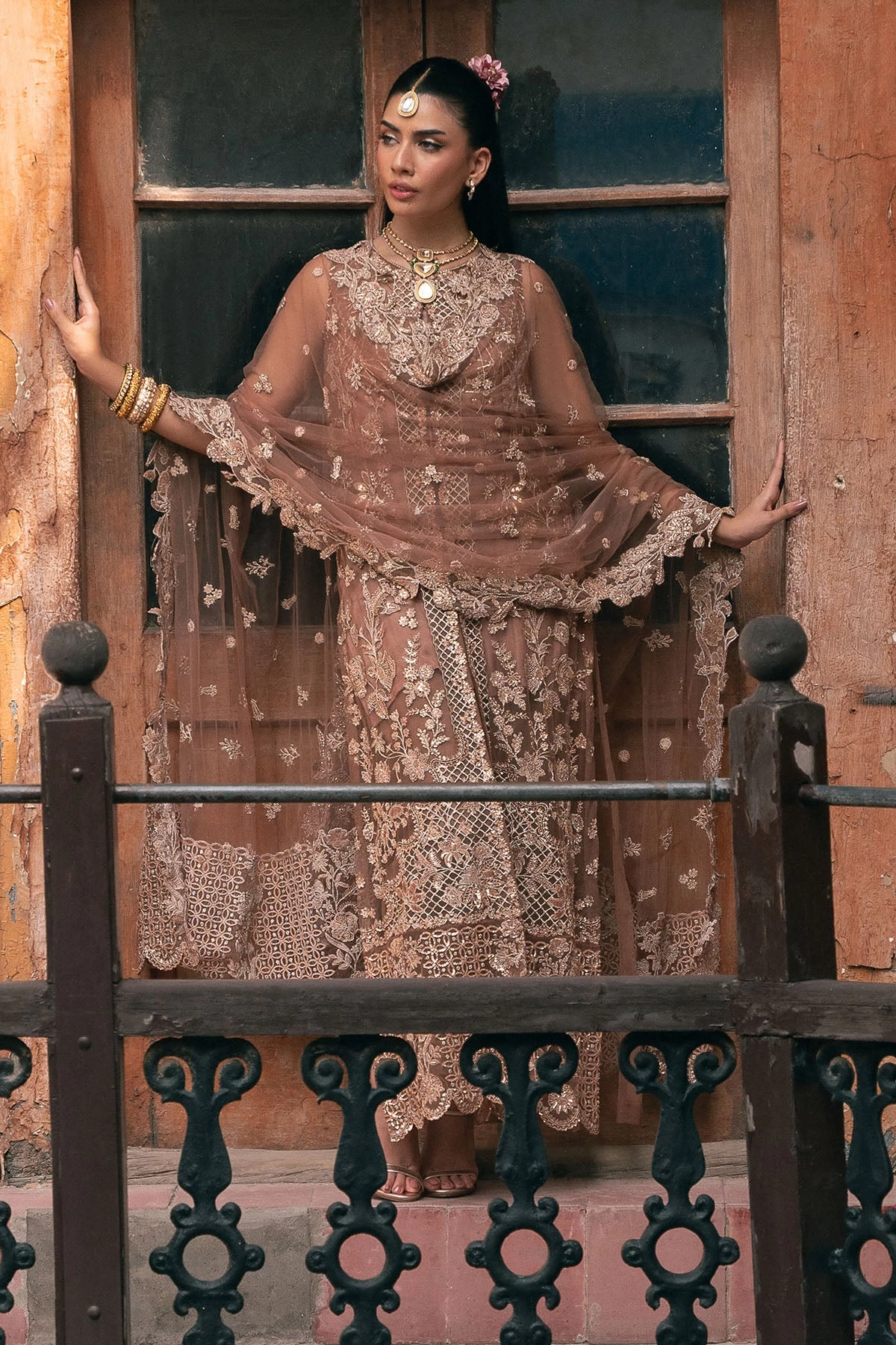 4815-ZARKA EMBROIDERED SILK NET